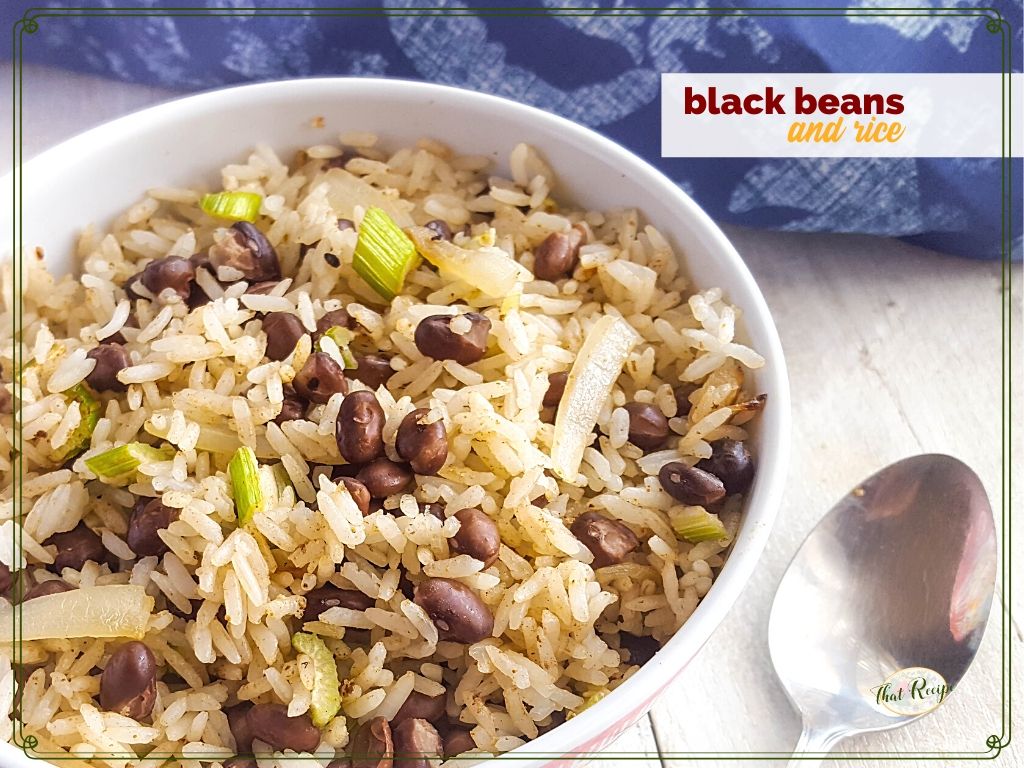 10 Minute Side: Black Beans and Rice #OurFamilyTable