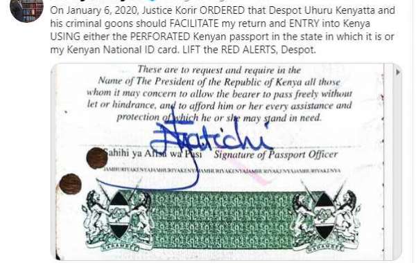 Miguna Miguna Recieves His Perforated Passport, Set to Come Back to Kenya Now