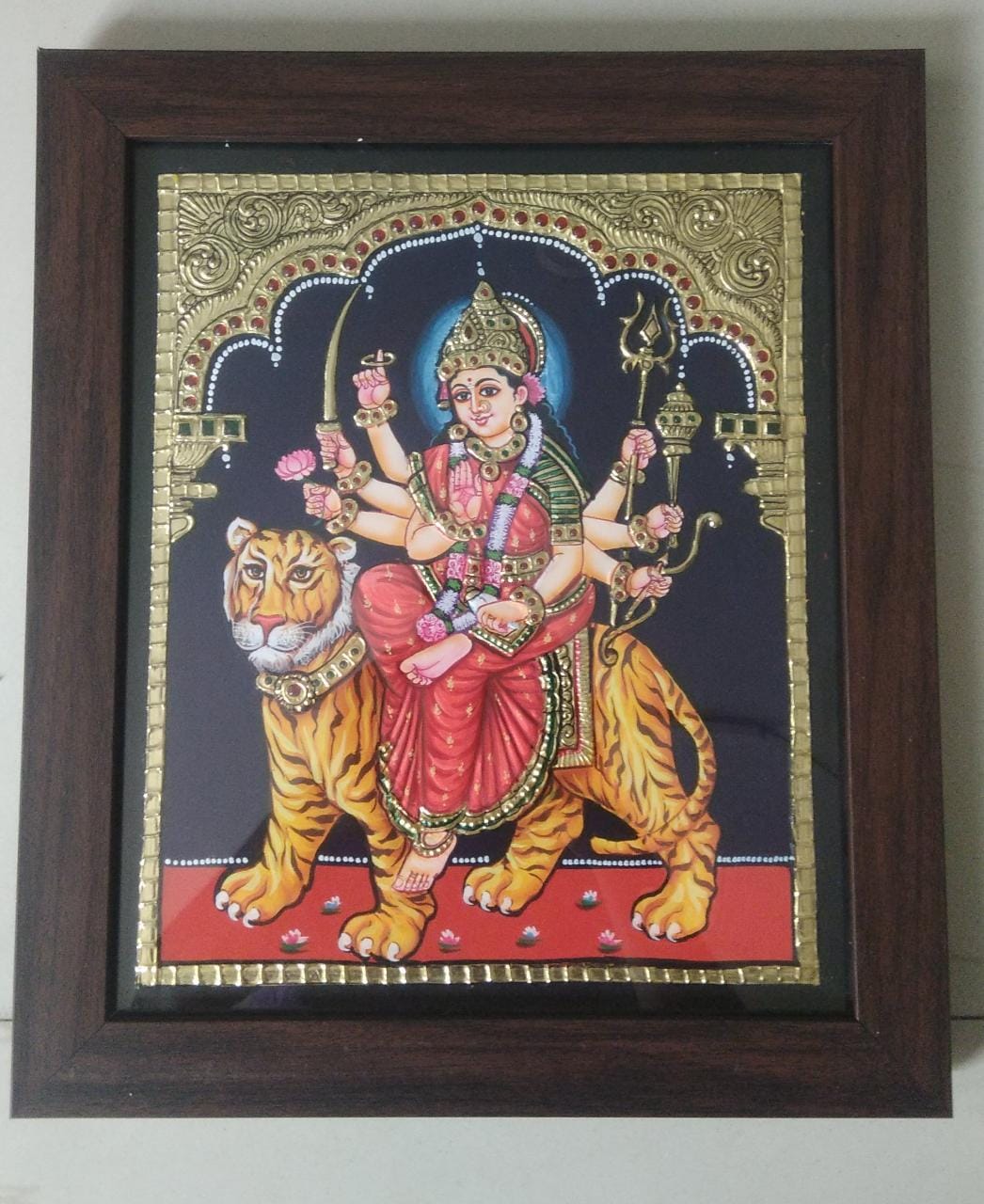 Durga Devi Tanjore Painting | Mangala Arts