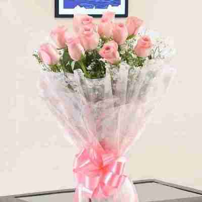 10 Pink Roses Bouquet YuvaFlowers Profile Picture
