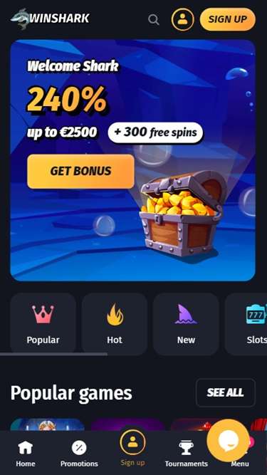 Mobile Gaming at Winshark Casino