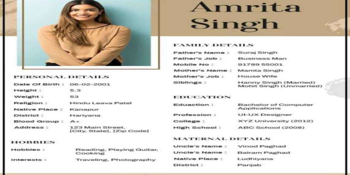 Which is the Best Girls Biodata for Marriage Template?