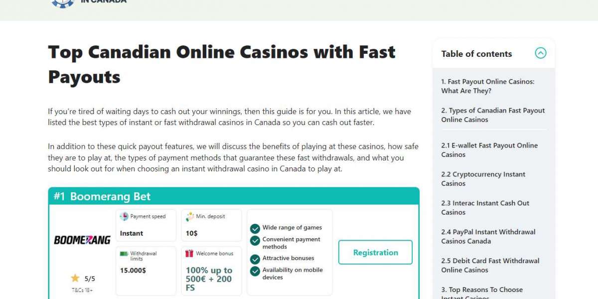 Top Canadian Online Casinos Offering Fast and Secure Payouts