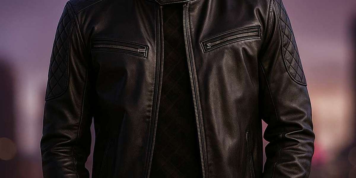 Elegant Elegance and Modern Edge Leather Jacket for Men