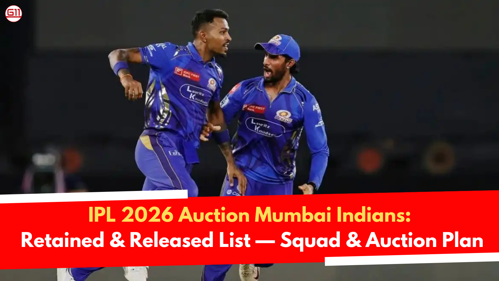 IPL 2026 Auction Mumbai Indians: Retained & Released List — Squad & Auction Plan