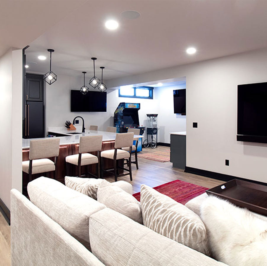 Lower Level Remodels Waukesha County | Renz Construction