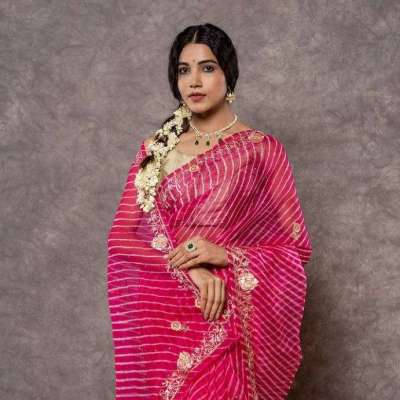 rani Lehariya Pure Georgette 20 Gsm aari sequins border butti handwork Traditional Wear saree Profile Picture