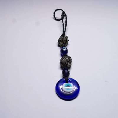 Pyrite Cluster with Evil Eye Hanging Profile Picture