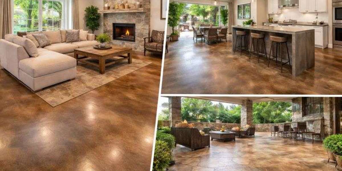 Modern Stained Concrete Flooring Ideas for Arizona Homes