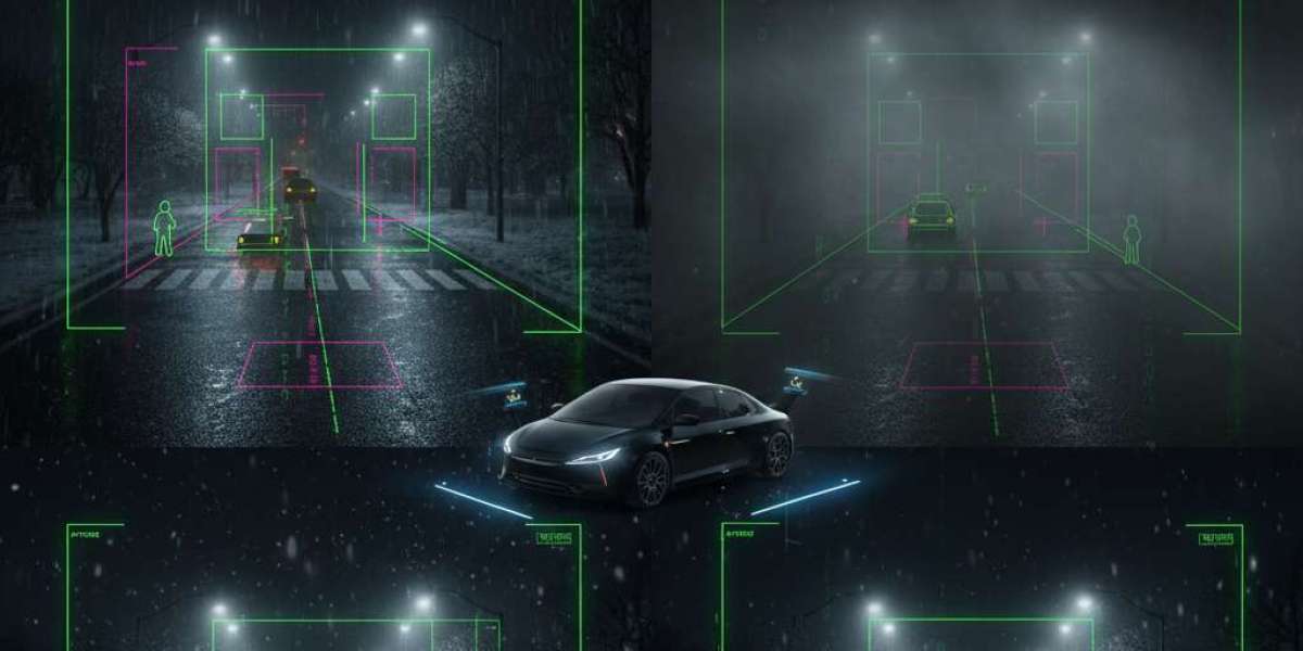 How Autonomous Vehicle Annotation Handles Night, Rain, Fog, and Snow