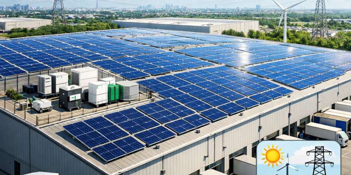 Commercial Solar Panels for Warehouse On-Grid Hybrid System