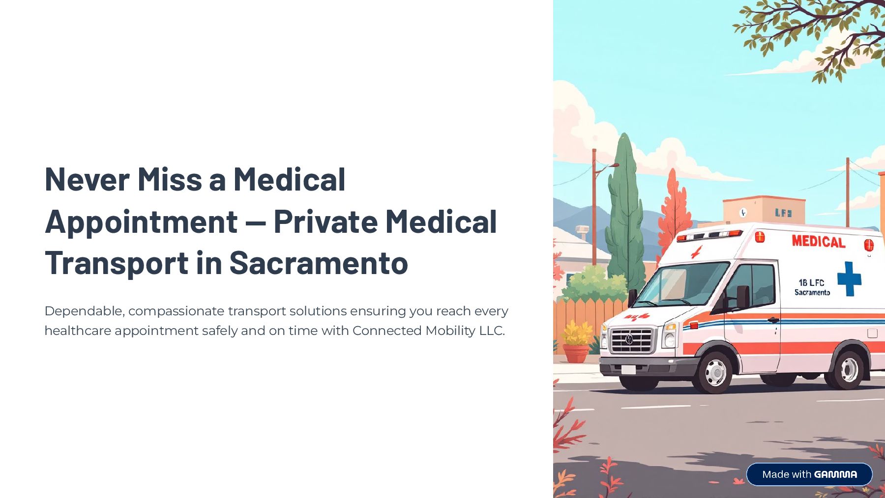 Never Miss a Medical Appointment — Private Medical Transport in Sacramento - Speaker Deck