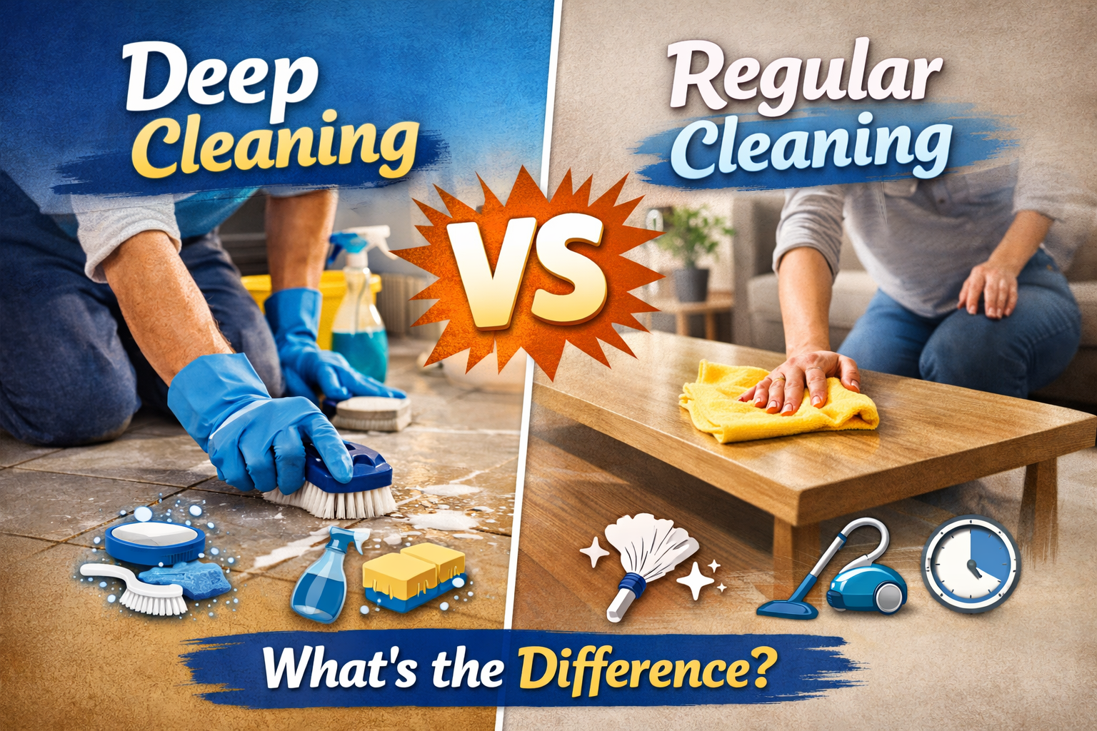 Home Deep Cleaning vs Regular Cleaning: What’s the Difference? -  WriteUpCafe