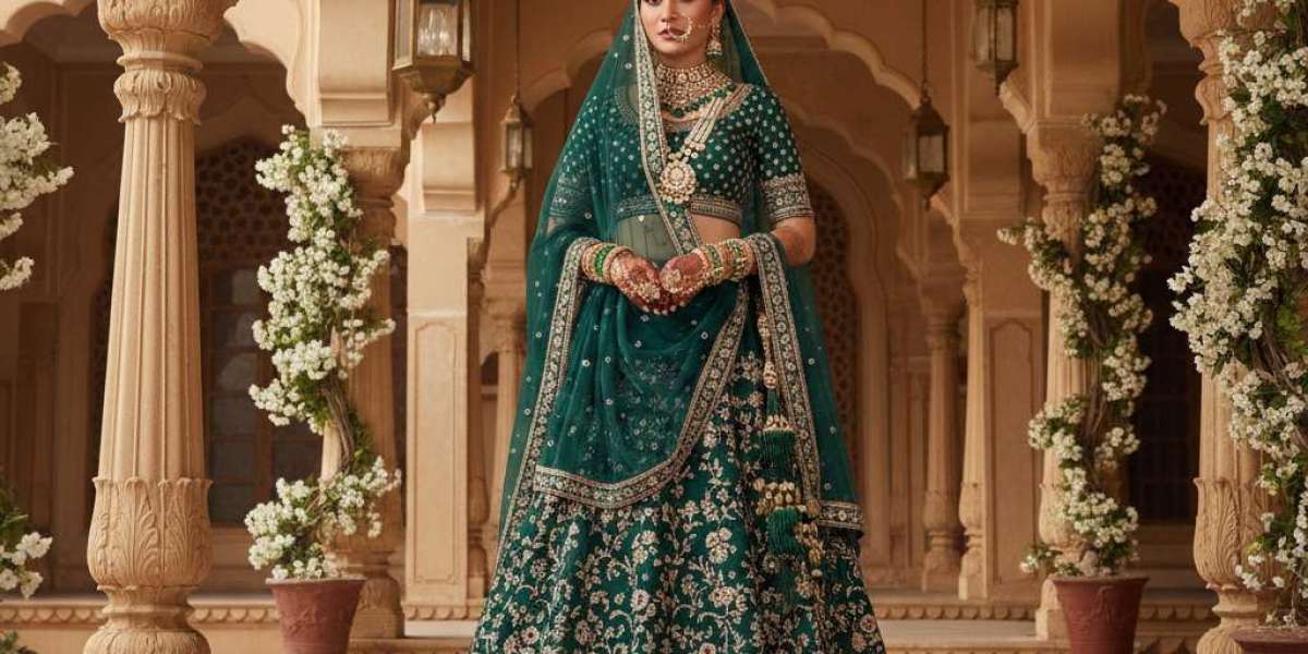 Designer Green Bridal Lehenga for Royal Wedding Looks Brides