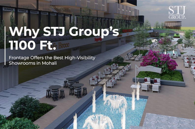 Why STJ Group’s 1100 Ft. Frontage Offers the Best High-Visibility Showrooms in Mohali - STJ Group