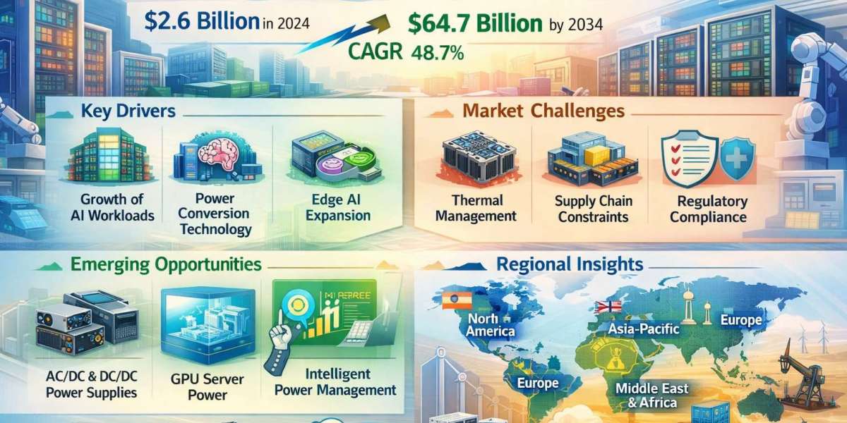 AI Server Power Supply Market to Surge to USD 64.67B by 2034 as Global AI Infrastructure Expands Rapidly