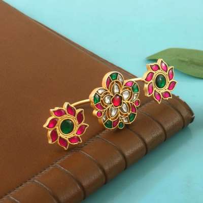RG-112 - Jadau Kundan Ring with Emerald Profile Picture
