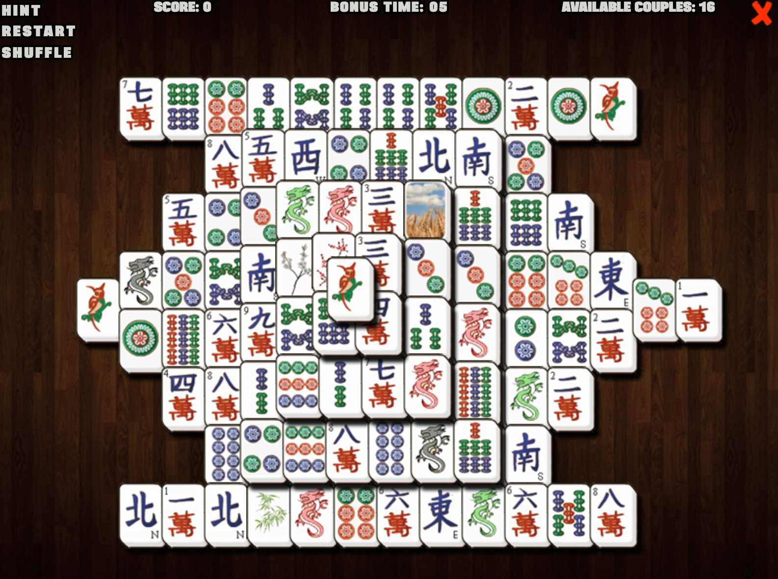 Mahjong Deluxe Kostenlose Online-Version Spielen