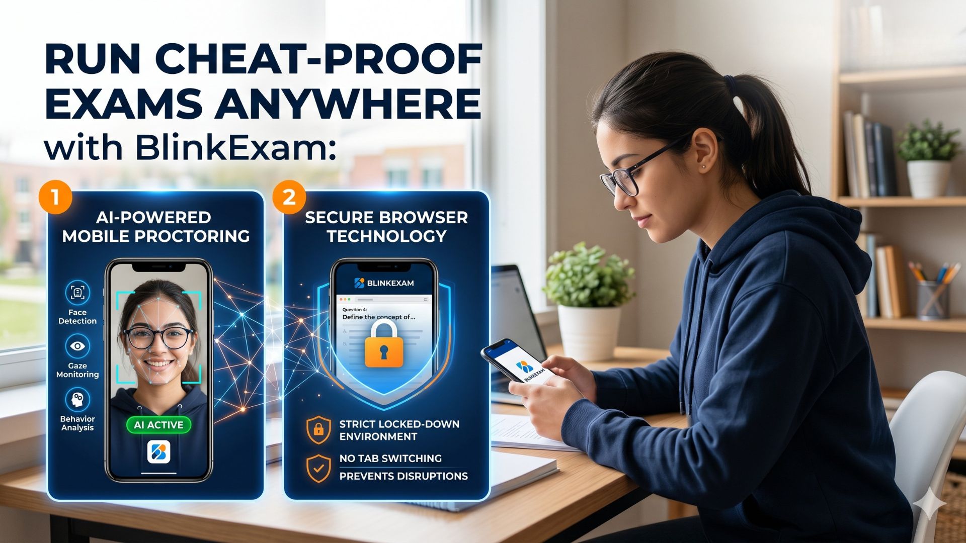 Run Cheat-Proof Exams Anywhere with BlinkExam: AI-Powered Mobile Proctoring & Secure Browser - BlinkExam