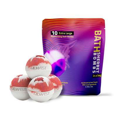 Red Clover & Aloe Luxury Bath Bombs -Set of 10 - Extra Large - 4.5oz Profile Picture