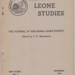 Sierra Leone Studies