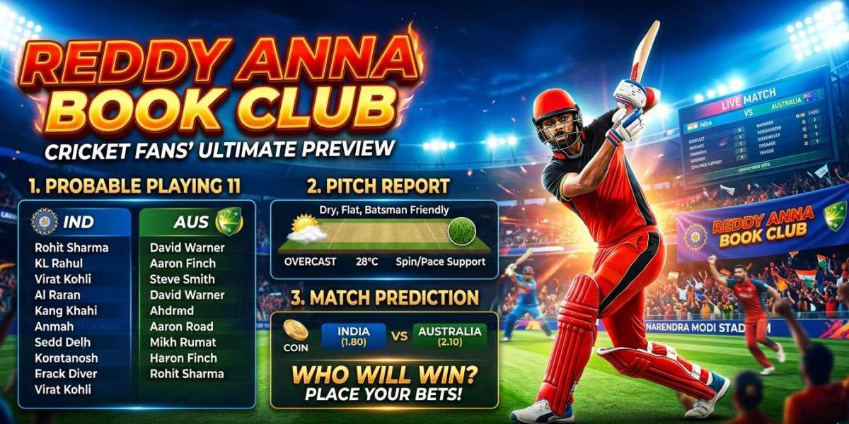 Cricket Update by Reddy Anna Book Club: Playing XI Prediction, Pitch Report & Match Outlook