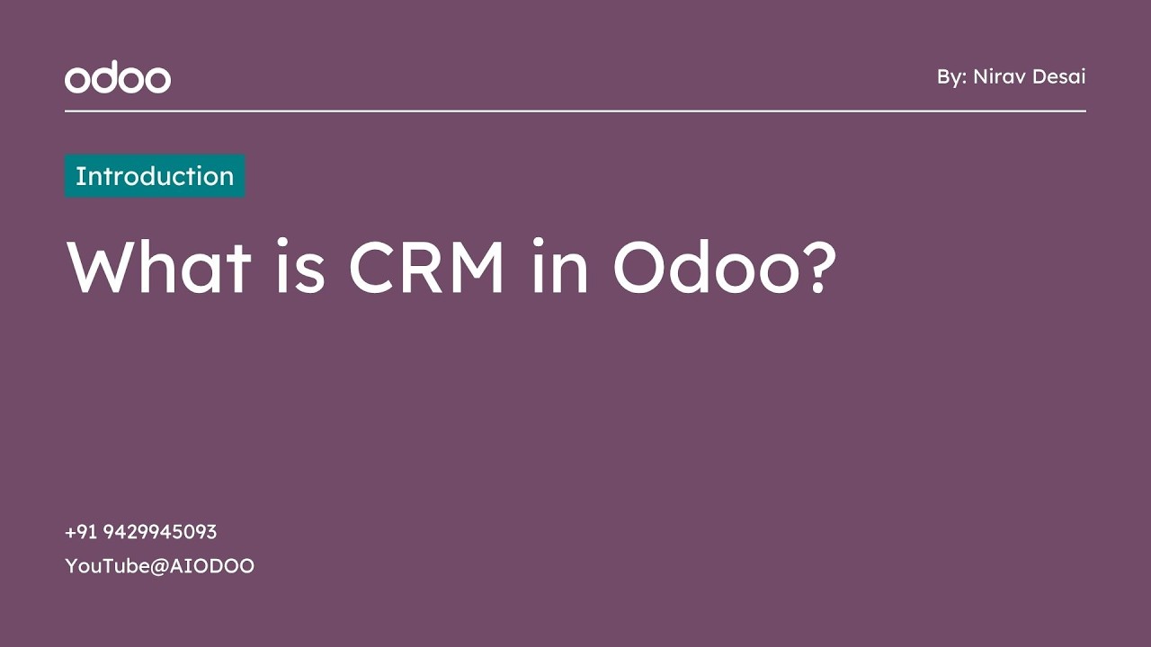 What is CRM in Odoo? A Simple Explanation | Strats360