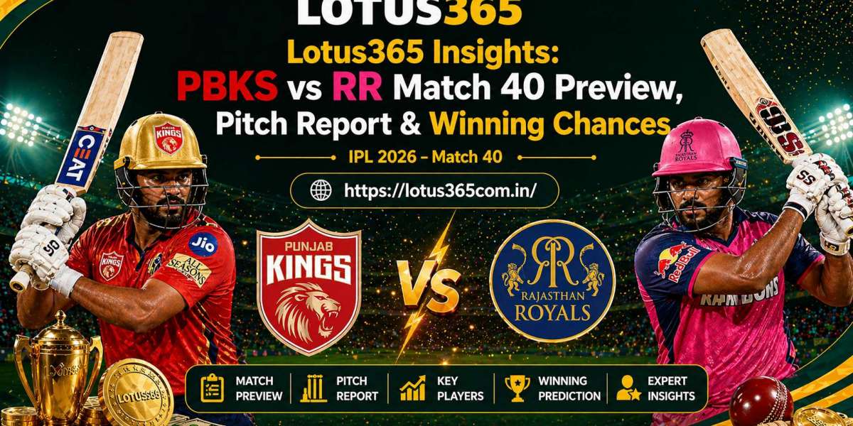 Lotus365 Insights: PBKS vs RR Match 40 Preview, Pitch Report & Winning Chances