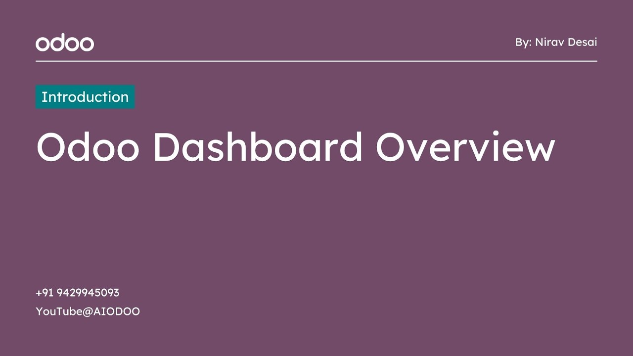 Odoo Dashboard Overview: How to Get Started | Strats360