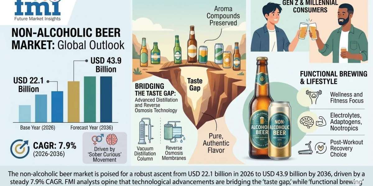 Non-Alcoholic Beer Market to Reach USD 43.9 Billion by 2036 as Wellness Trends and Flavor Innovation Drive Demand