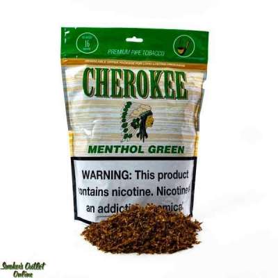 Cherokee Pipe Tobacco 1 lb (16oz) - Menthol Green Profile Picture