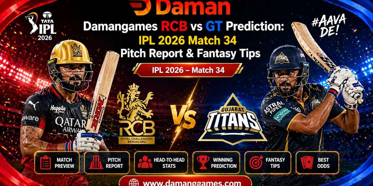 Damangames RCB vs GT Prediction: IPL 2026 Match 34 Pitch Report & Fantasy Tips
