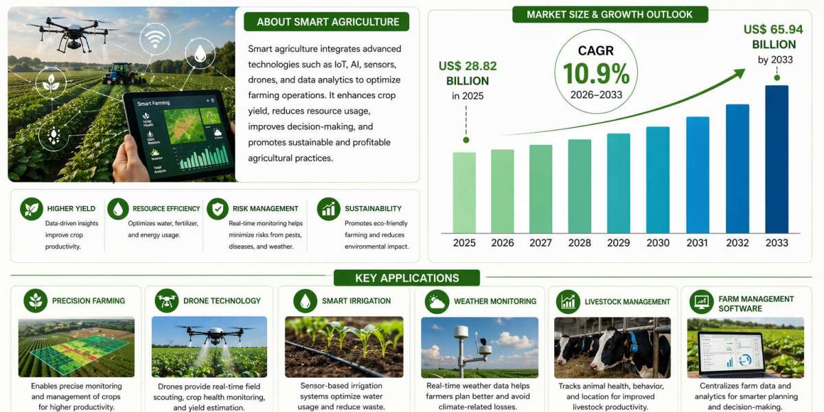 Smart Agriculture Market Future Outlook: Rapid Growth, Sustainable Farming Trends & 10.9% CAGR Analysis