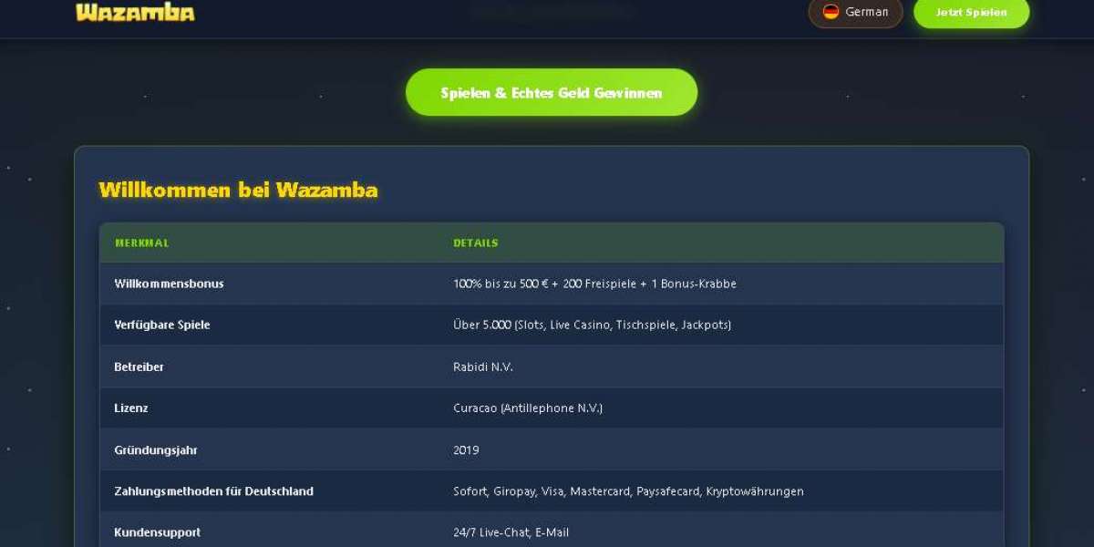 Wazamba Seite, Wazamba 24 und Wazamba Spiel Überblick und Informationen