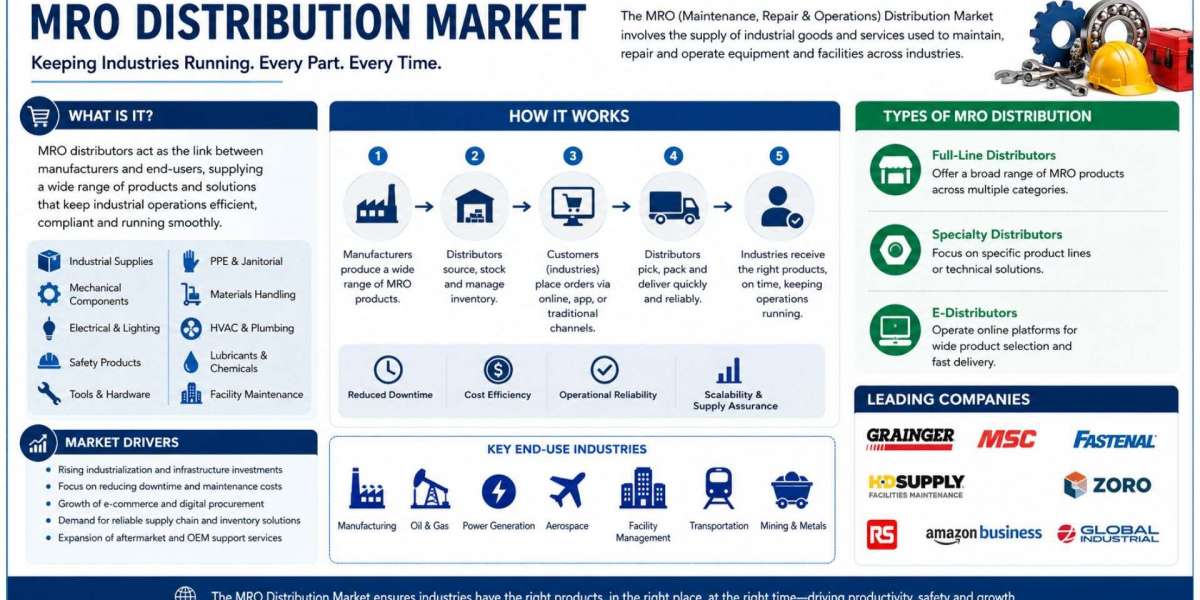 MRO Distribution Market Size 2026 - 2033 | Challenges and Opportunities with Top Countries Data