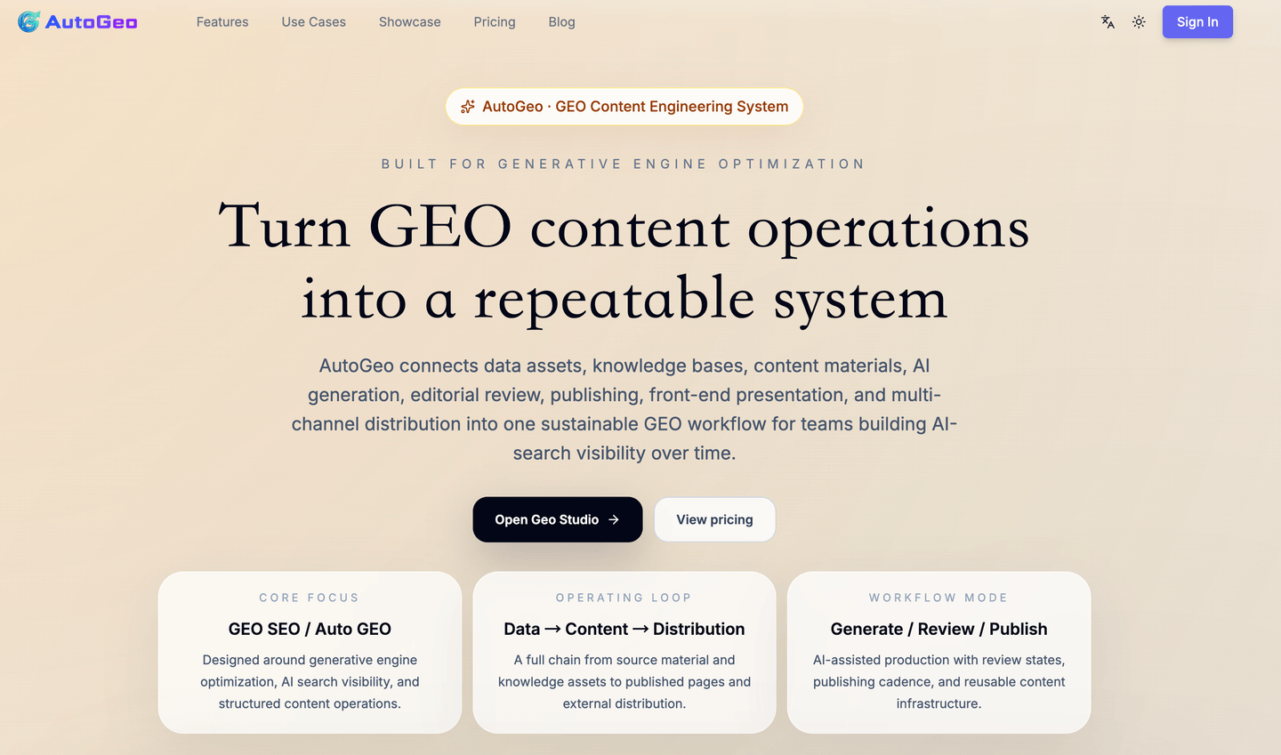 AutoGeo - GEO SEO content engineering system for AI search visibility
