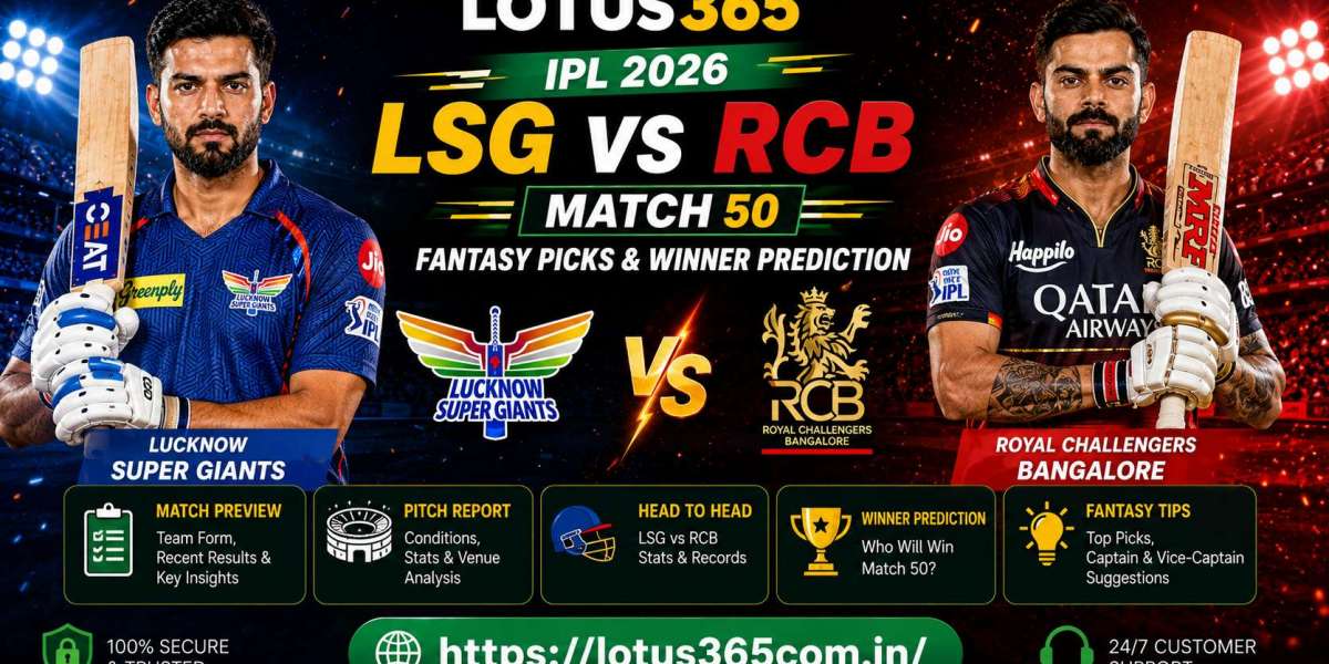Lotus365 Guide: LSG vs RCB Match 50 IPL 2026 Fantasy Picks & Winner Prediction