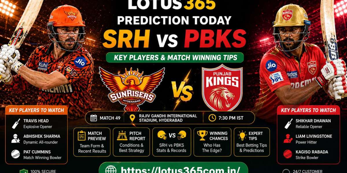Lotus365 Prediction Today: SRH vs PBKS – Key Players & Match Winning Tips