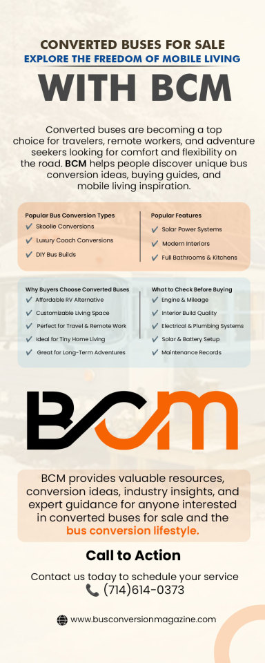 Converted Buses for Sale with BCM – Explore Freedom & Smart Living on the Road Discover converted buses for sale with BCM,... – @bcmconversion on Tumblr