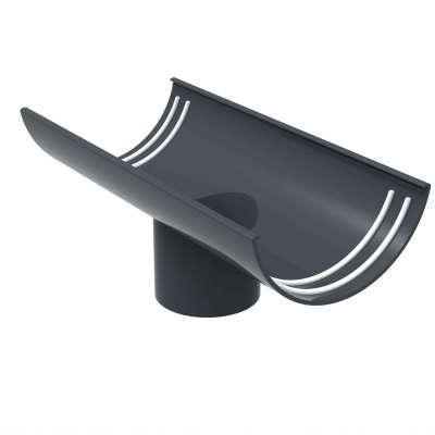 Aluminium Half Round Gutter – Round Outlet Profile Picture