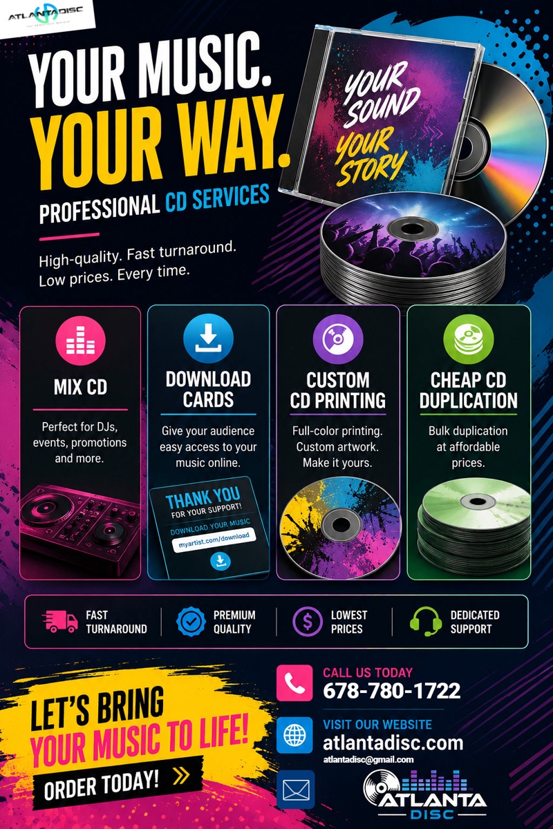 Screenshot - Custom CD Printing  Show off your style with Custom CD Printing from Atlanta Disc. We create personalized, professional discs with full-color designs tailored to your brand or music. Whether for business use or creative projects, our custom printing ensures your CDs are as unique as your content. Stand out with professionally printed custom CDs. For more information please visit us at:- https://atlantadisc.com/   #CD_Duplication_Cheap #Affordable_CD_Duplication #CD_Duplication_and_Printing #Cheap_CD_Duplication #Bulk_CD_Duplication - Gyazo
