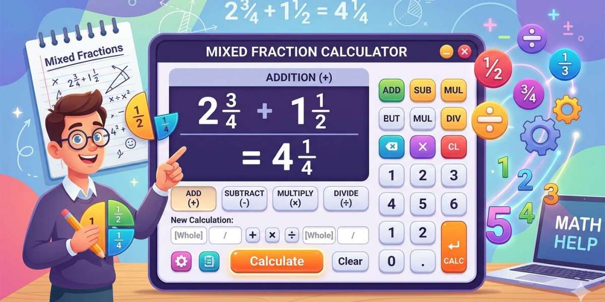 Mixed Fraction Calculator – Add, Subtract, Multiply & Divide Mixed Numbers Online