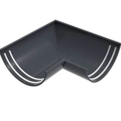 Aluminium Half Round Gutter – 90° External Corner Profile Picture