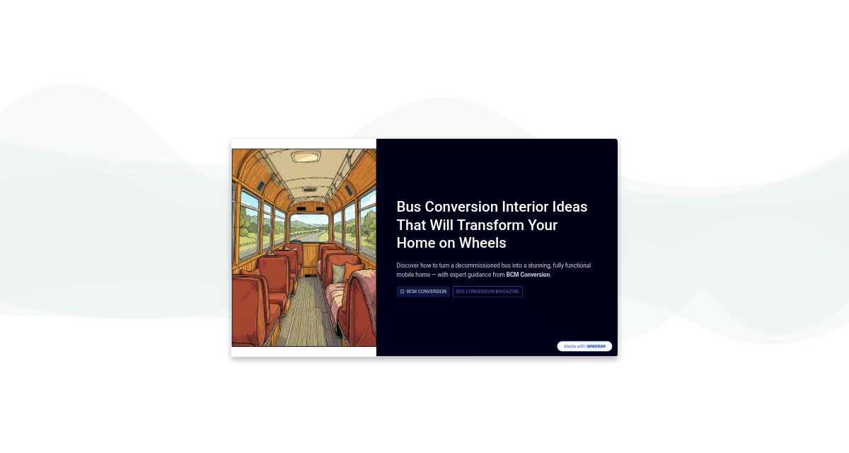 Bus Conversion Interior Ideas That Will Transform Your Home : simplebooklet.com