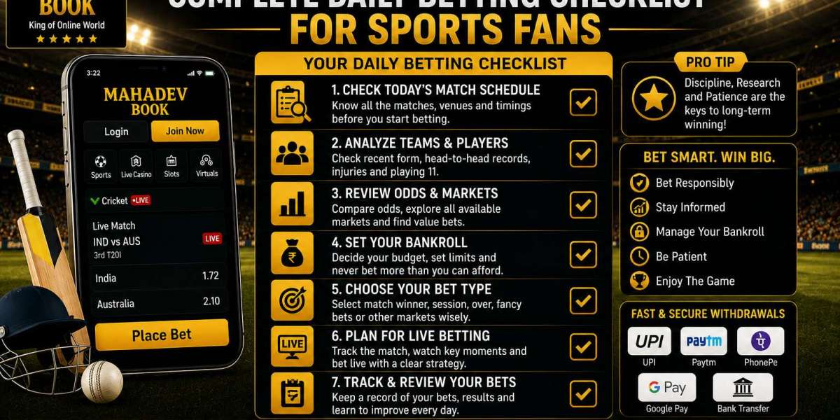 Mahadev Book Complete Daily Betting Checklist for Sports Fans