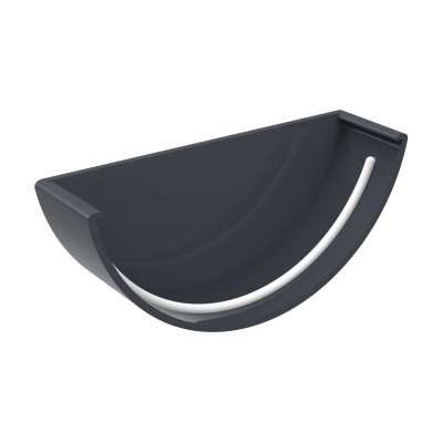 Aluminium Half Round Gutter – Stopend Profile Picture