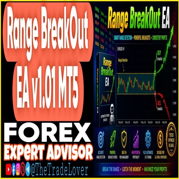 Range BreakOut EA v1.01 MT5 (Works on Build 5836) | Forex Robot | MT5 Expert Advisor - The Trade Lovers