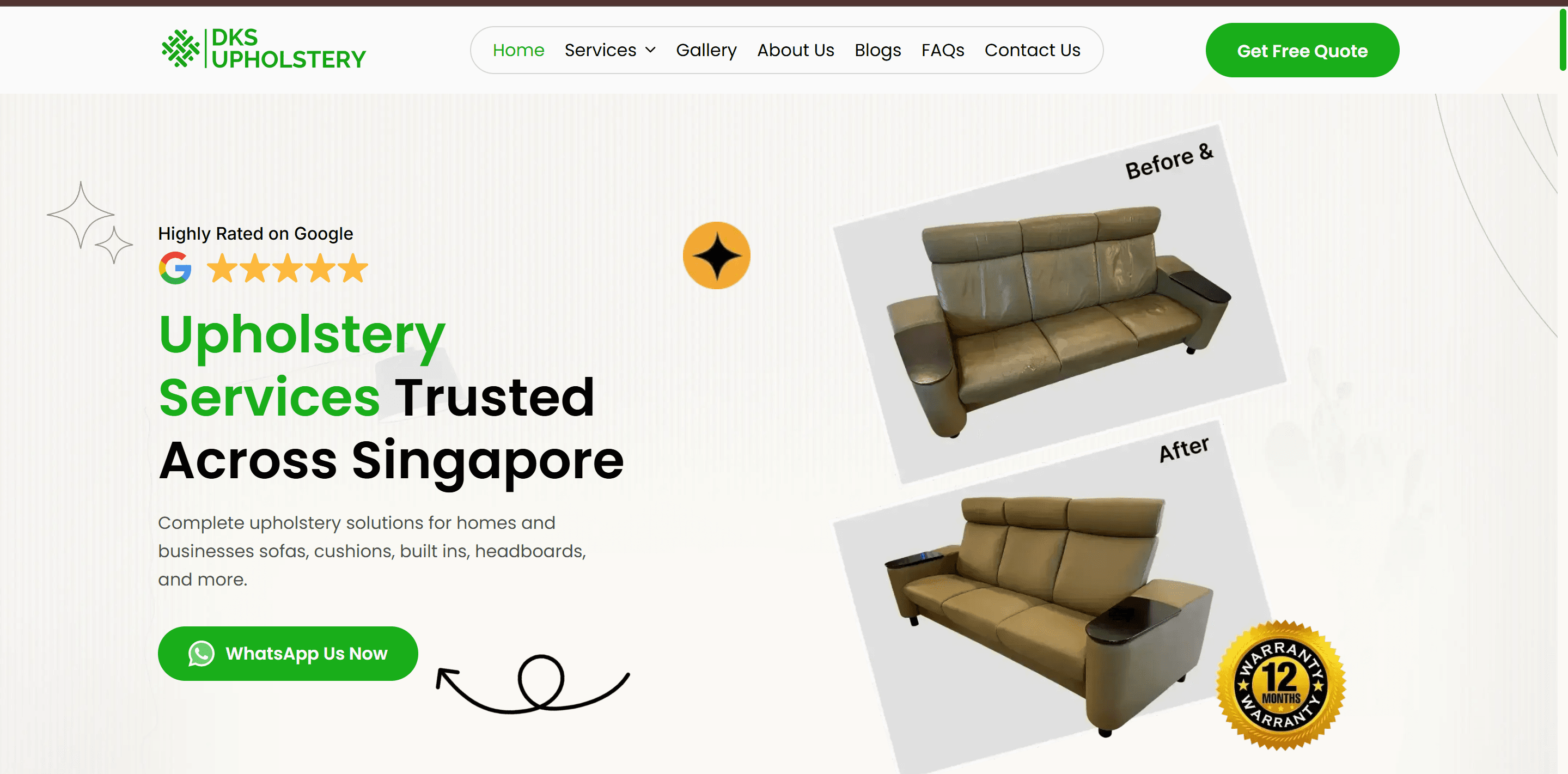 Upholstery Services Singapore | Leather Sofa Repair