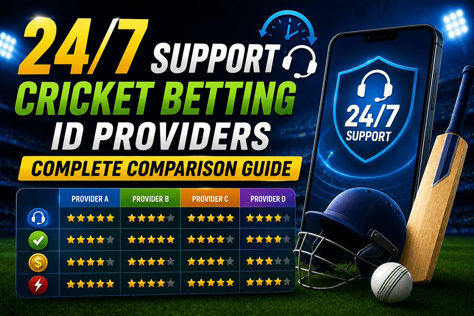 24/7 Support Cricket Betting ID Provider Comparison Guide