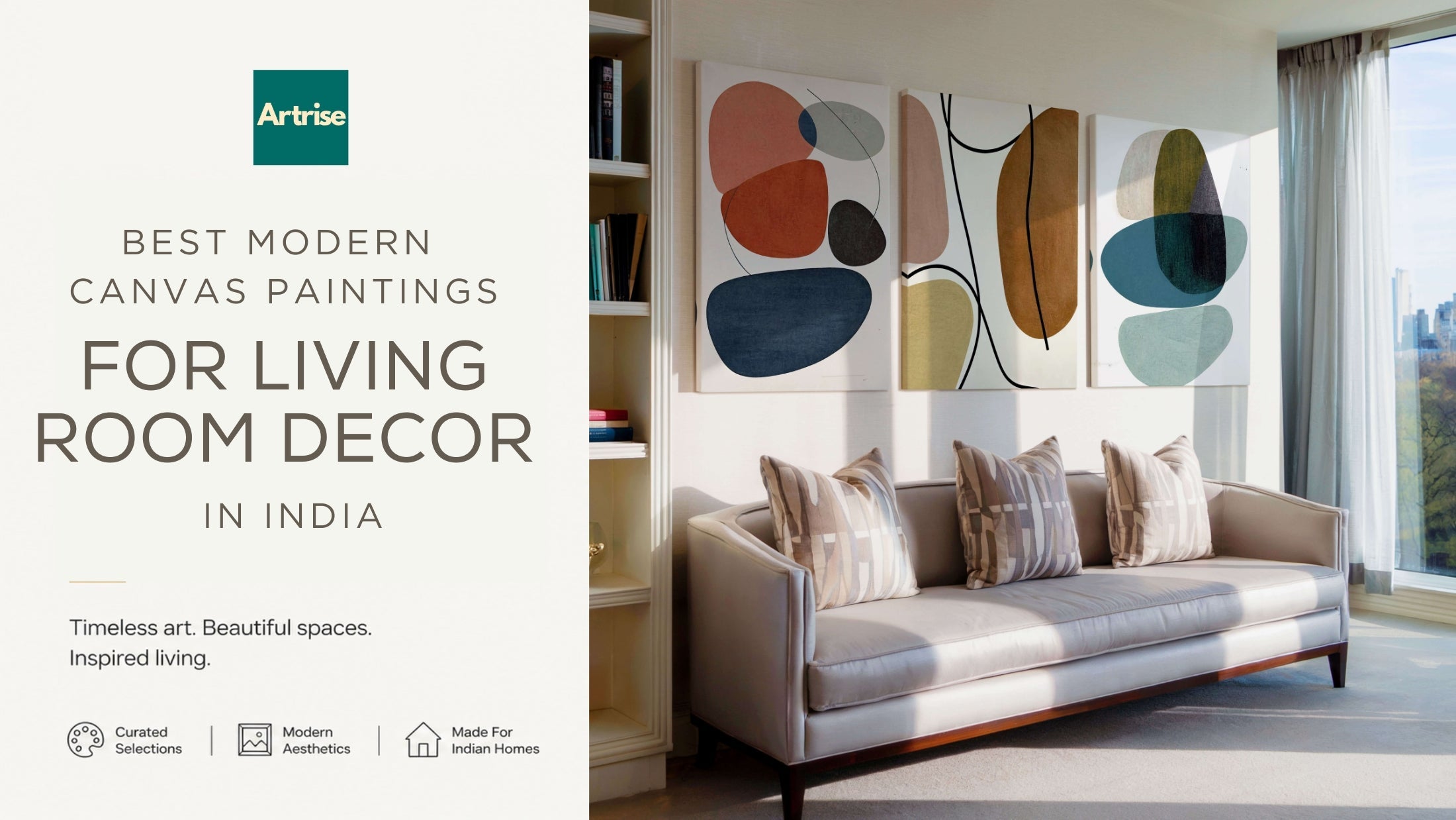 Best Modern Canvas Paintings for Living Room Decor in India  – Artrise